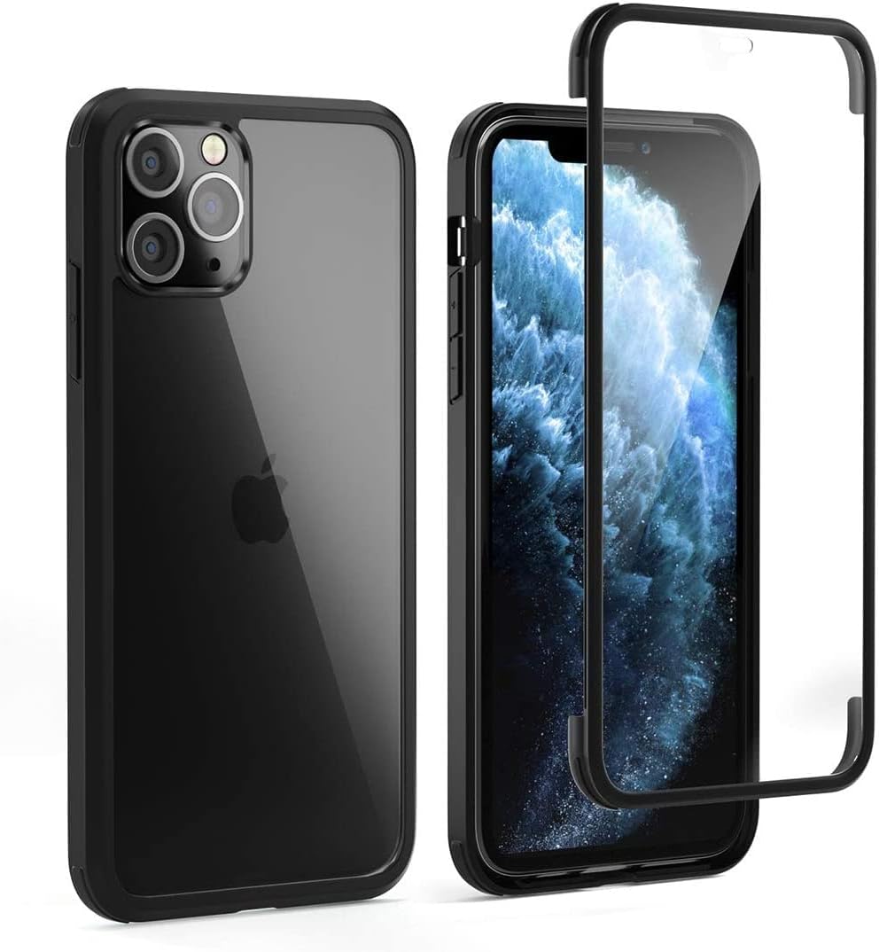 Leedia 360 Grad Hülle Kompatibel mit iPhone 11 Pro Hülle Ganzkörper Eingebauter Glas ...
